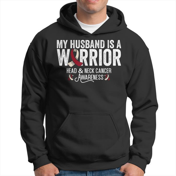 My Husband Is A Warrior Oral Head & Neck Cancer Awareness Hoodie
