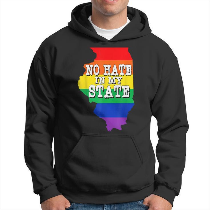Illinois No Hate In My State Gay Pride Lgbt T Hoodie