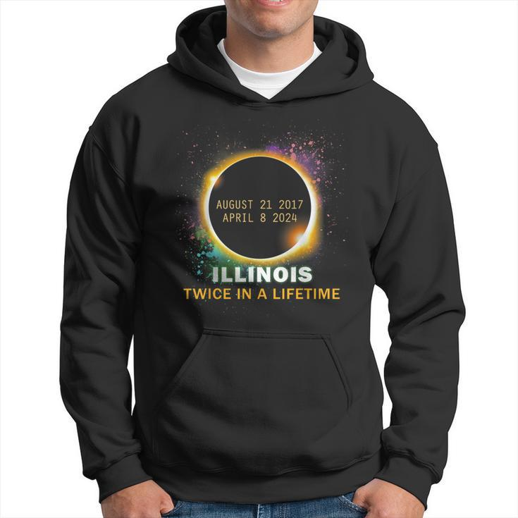 Illinois Total Solar Eclipse Twice In A Lifetime 2024 Hoodie