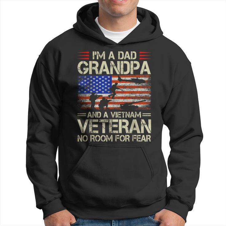 I'm A Dad Grandpa And Vietnam Veteran Us Flag Papa Grandpa Hoodie