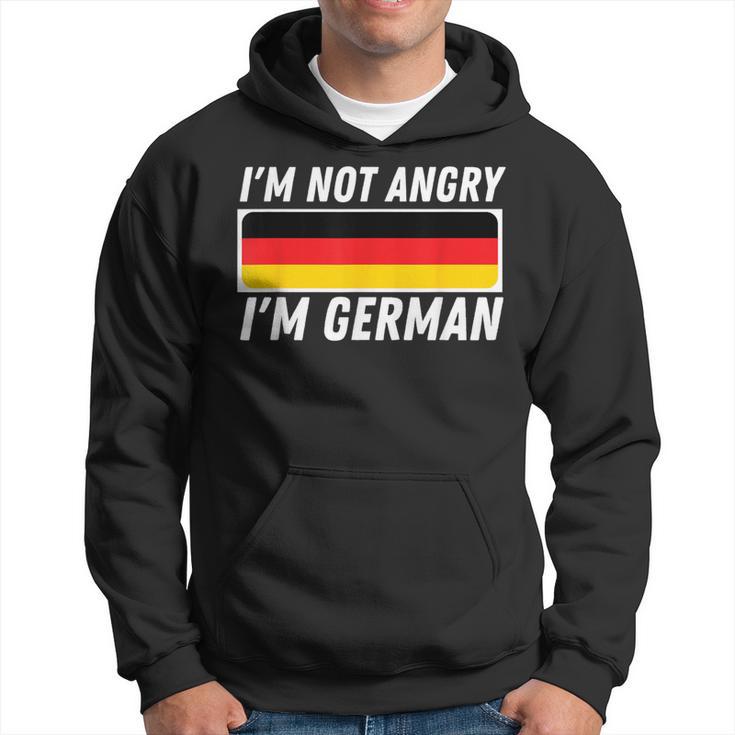 I'm Not Angry I'm German Germany Flag German-American Hoodie