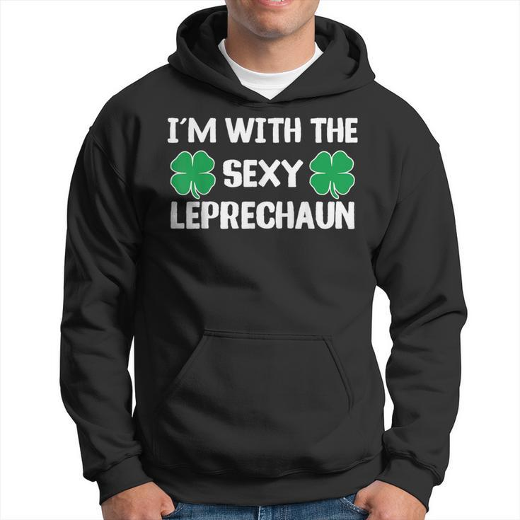 I'm With The Sexy Leprechaun St Patrick's Day Clover Hoodie