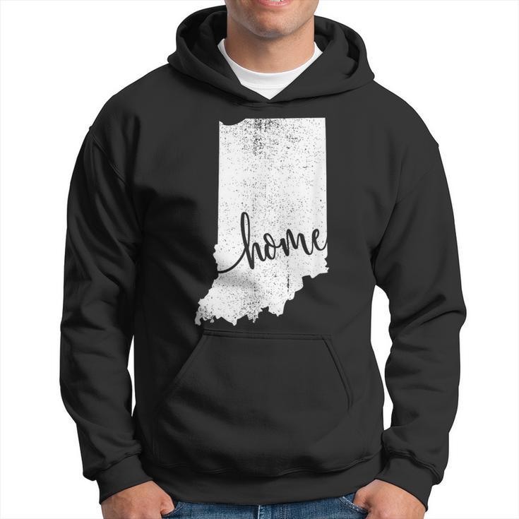 Indiana Home Love Vintage State Map Outline Hoodie