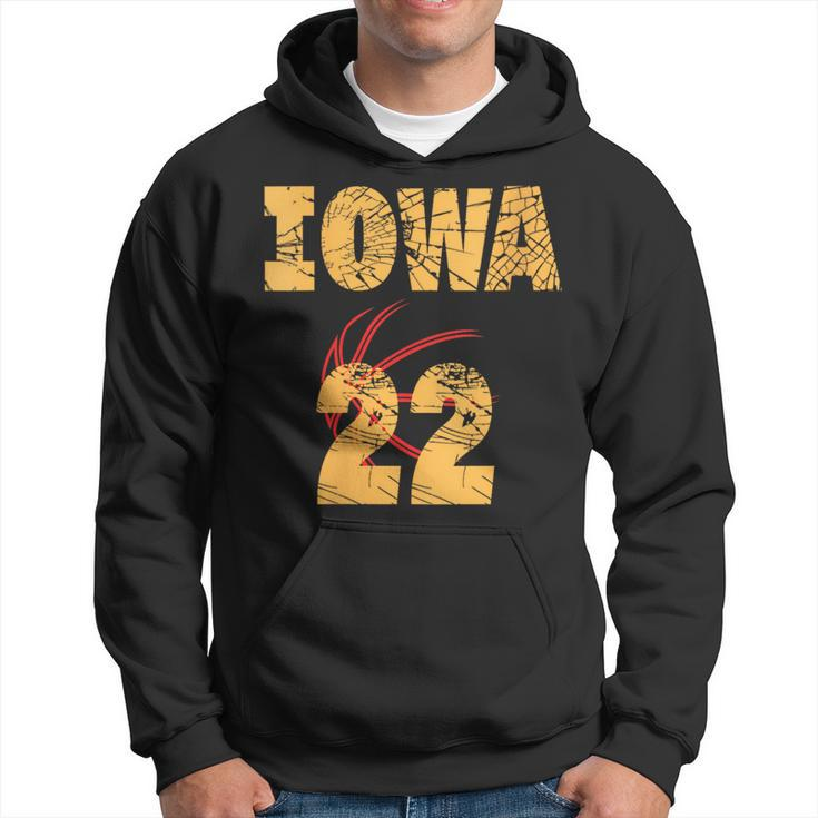 Iowa 22 Golden Yellow Sports Team Jersey Number Hoodie