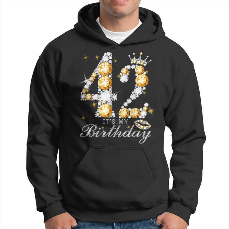 It's My 42Th Birthday Queen 42 Years Old Shoes Crown Diamond Hoodie