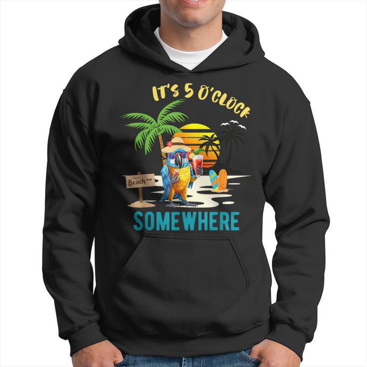 It's 5 O’Clock Somewhere Parrot Sunset Drinking Hoodie