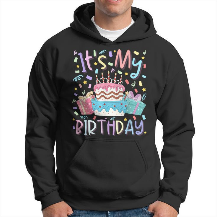 It's My Birthday Birthday Party Pastel Cake For Girls Hoodie