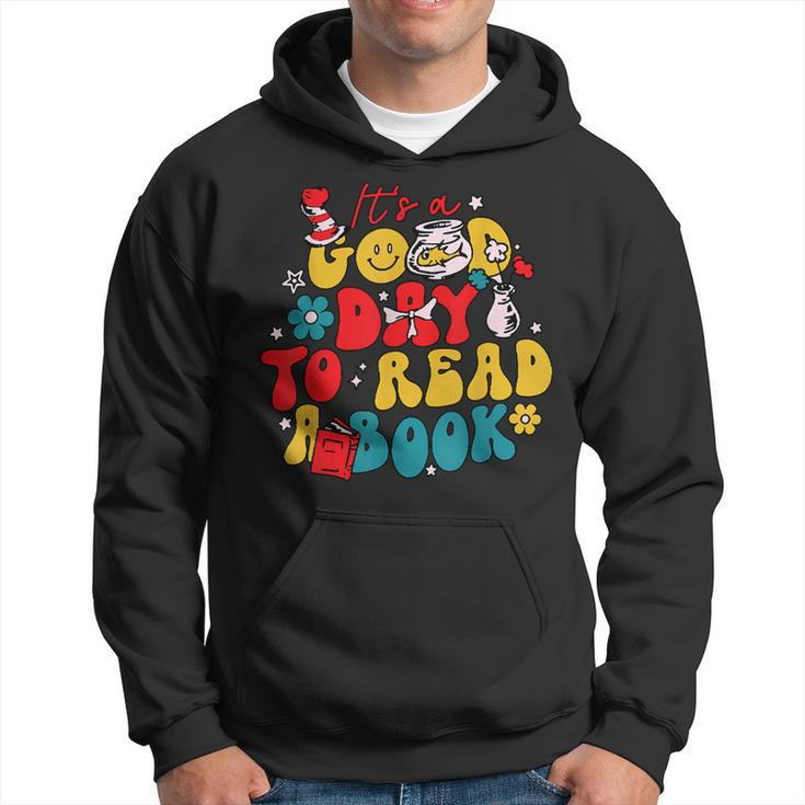 It's A Good Day To Read A Book Reading Day Cat Teachers Hoodie