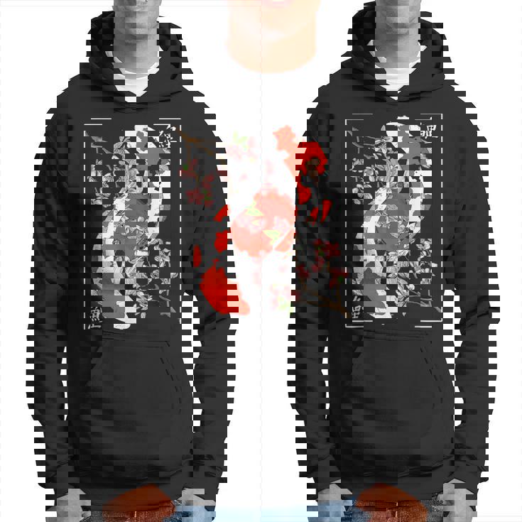 Japanese Koi Carp Fish Nishikigoi Aesthetic Cherry Blossom Hoodie