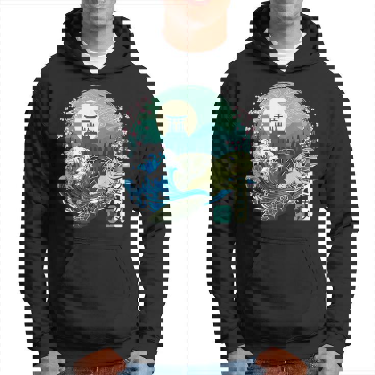 Japonés Tortuga Mar Gran Ola Kanagawa Japón Arteintage Sudadera
