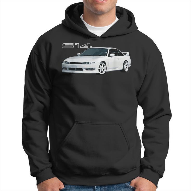 Jdm Car S14 240 Super White Drift Machine Hoodie