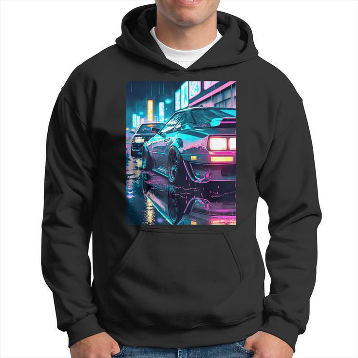 Jdm Japanese Domestic Market 90S Car Lover Synthwave Style Hoodie