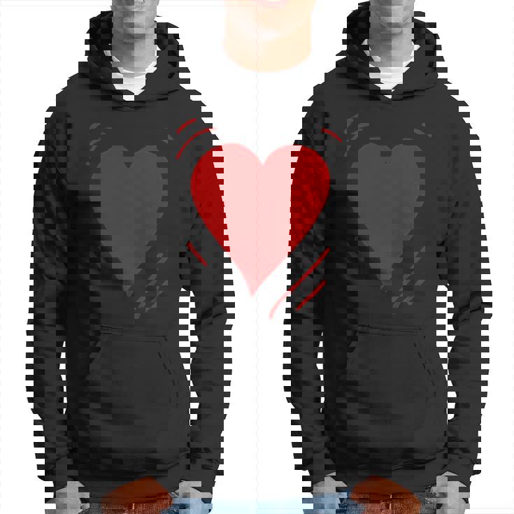 Joli Logo En Forme De Cœur Rouge Sweat à capuche Cadeauxyz
