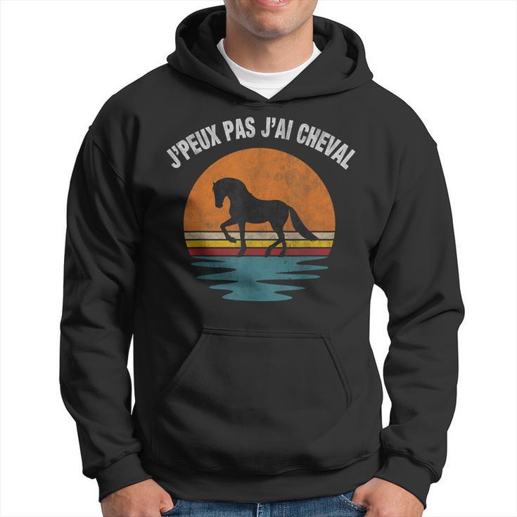 Sweat à Capuche Humour équitation "J'peux Pas J'ai équitation" - Cadeau Drôle Pour Cavalier/cavalière