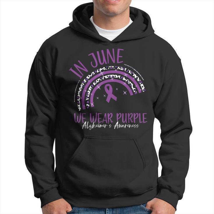 In June We Wear Purple Alzheimer Awareness Month Hoodie