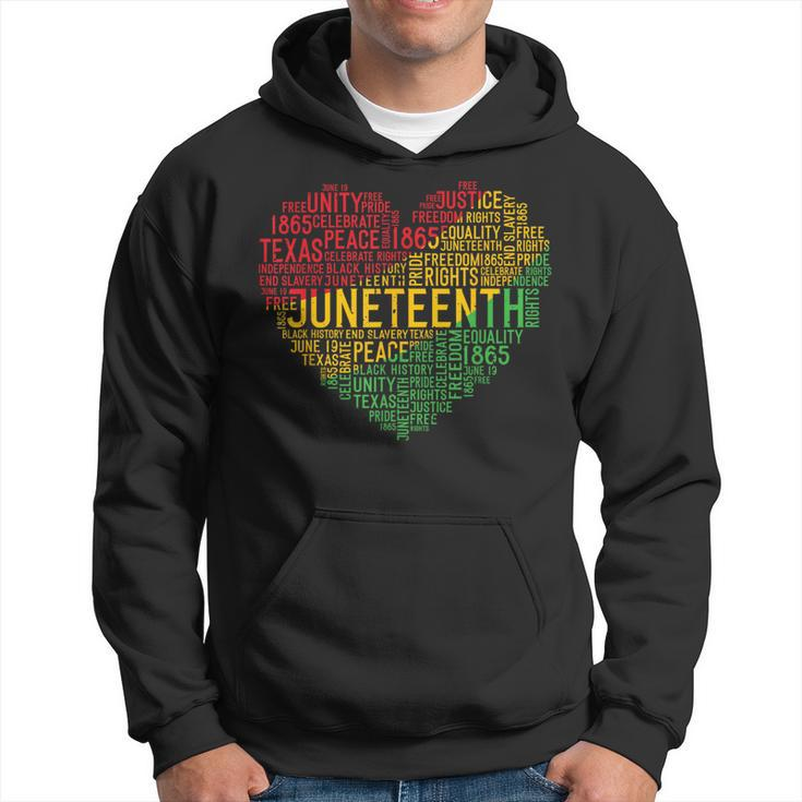 Junenth Heart Black History Afro American African Freedom Hoodie