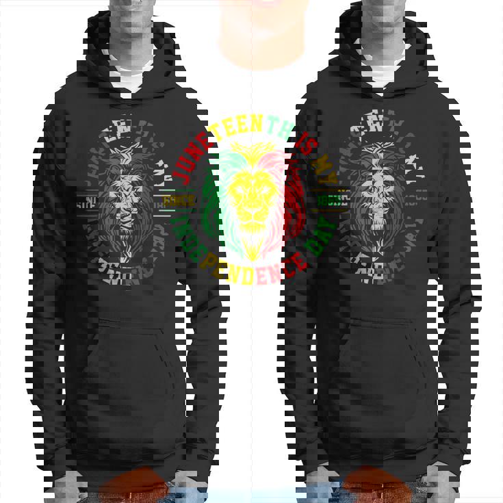 Junenth Is My Independence Day Lion Free Ish Since 1865 Hoodie