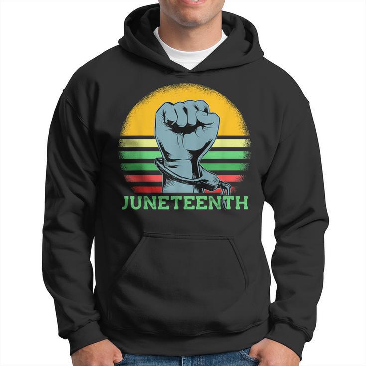 Junenth Raised Hand Broken Chains June 19 1865 Meme Hoodie