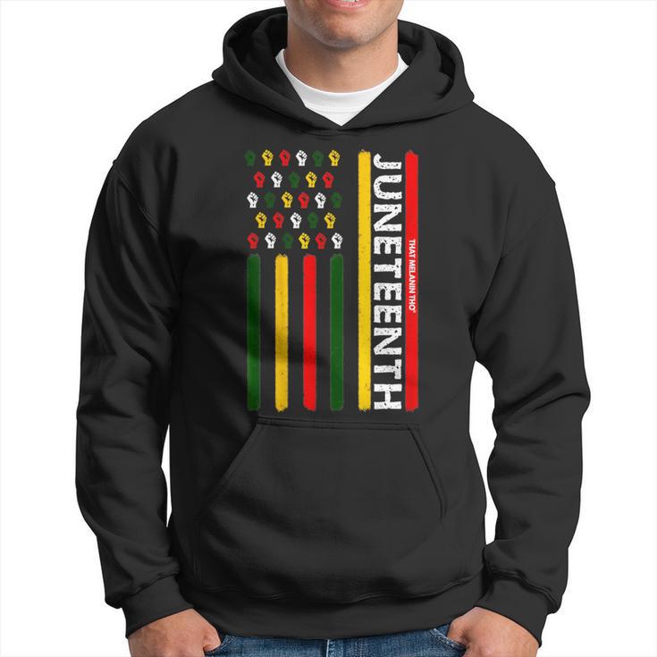 Junenth Vibes Free-Ish 1865 Black Owned Junenth Flag Hoodie