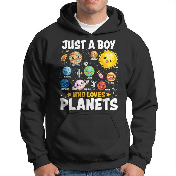 Just A Boy Who Loves Planets Astrology Space Solar Systems Hoodie