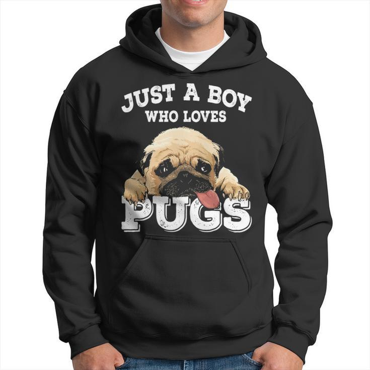Just A Boy Who Loves Pugs Pug Lover For Boys Hoodie