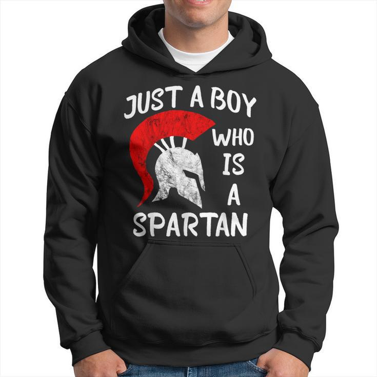 Just A Boy Who Is A Spartan Sparta Soldier Gladiator Hoodie