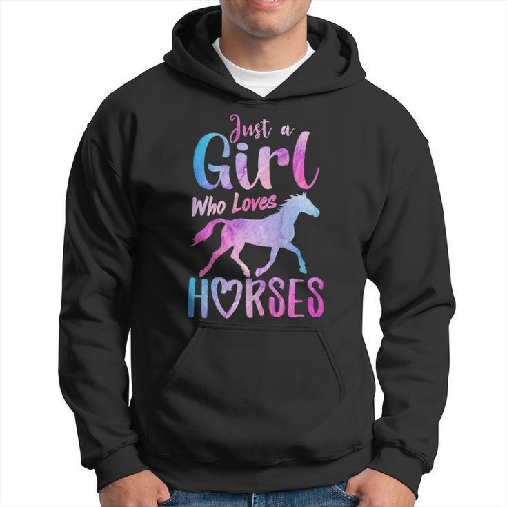 Just A Girl Who Loves Horses Riding Cute Horse Girls Women Hoodie