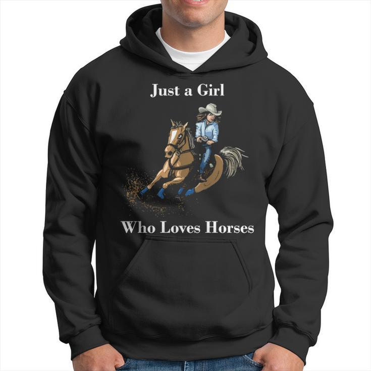 Just A Girl Who Loves Horses Western Riding Hoodie