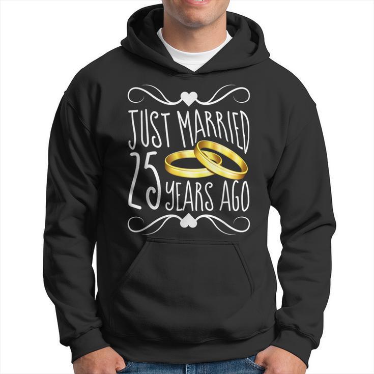 Just Married 25 Years Ago 25Th Anniversary Hoodie