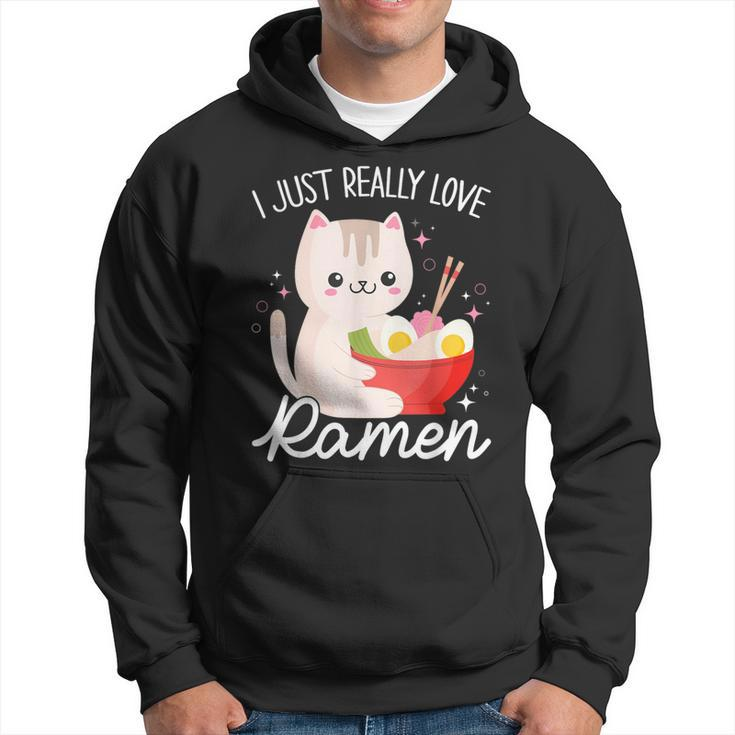 I Just Really Love Ramen Cat Anime Kawaii Otaku Clothing Hoodie