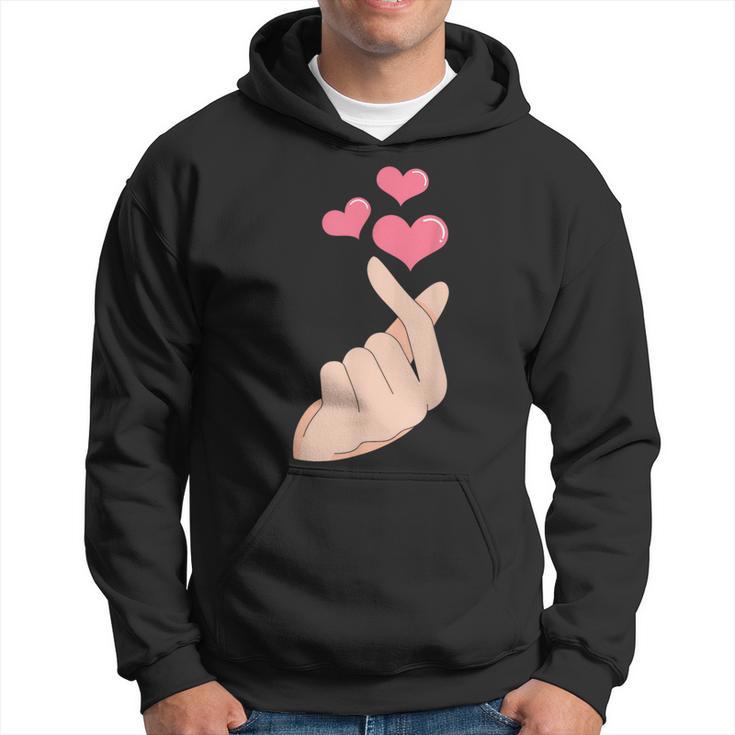 K-Pop Hand Symbol Heart K-Drama Korean Pop Music Fan Hoodie