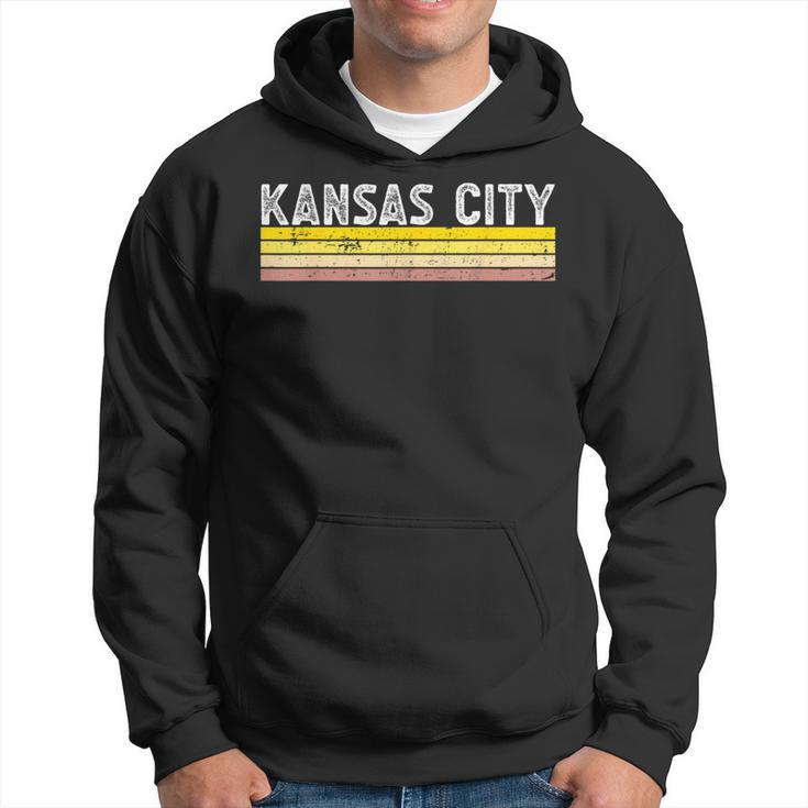 Kansas City Missouri Retro 3 Stripes Distressed Kansas City Hoodie