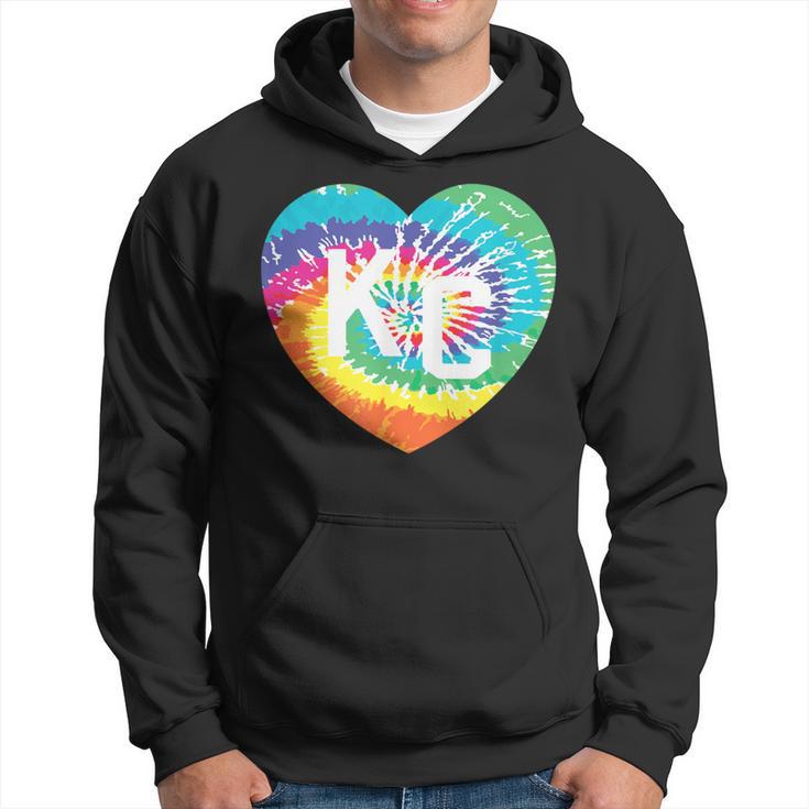 Kc Tie-Dye Heart Love Kc Tie-Dye Colorful Hearts Kansas City Hoodie