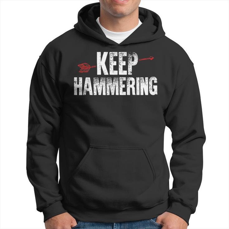 Keep Hammering Bow Arrow Sport Hunter Hoodie