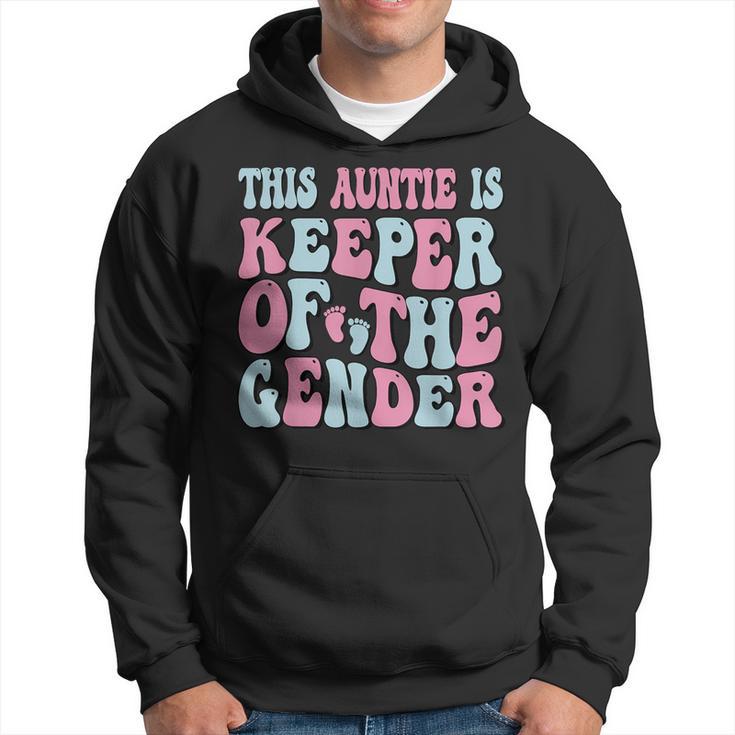 Keeper Of The Gender Auntie Gender Reveal Auntie Baby Shower Hoodie