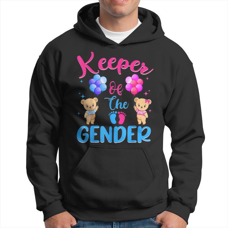 Keeper Of The Gender Reveal Bear Balloons Hoodie