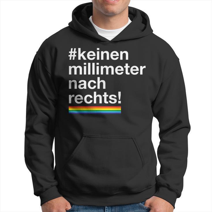 Keinen Millimeter Nach Rechts Lgbt Democratie Love Hoodie