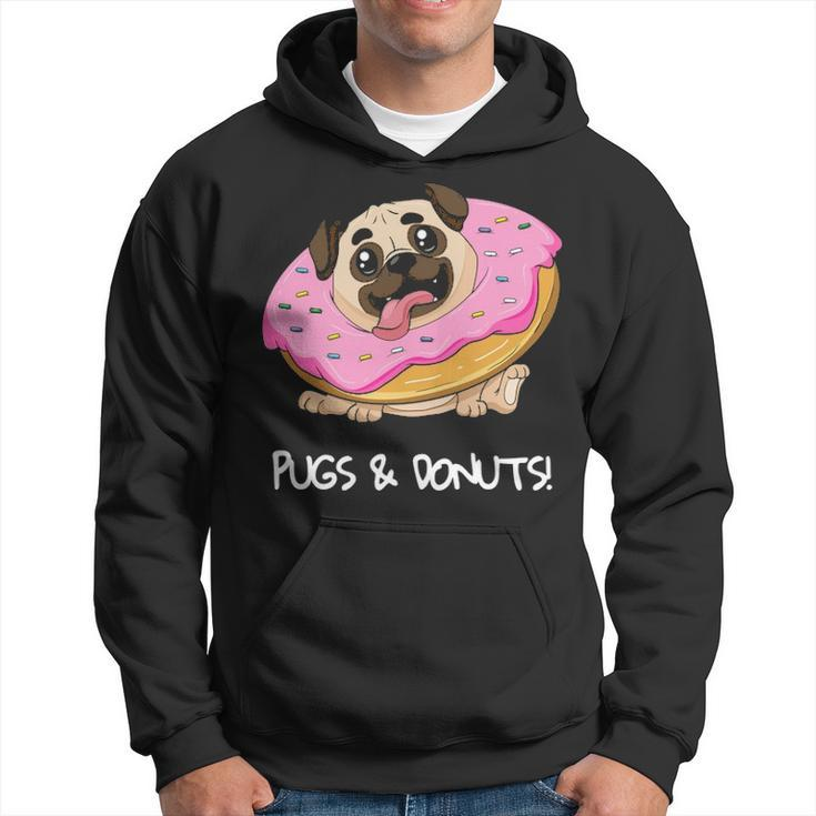 Kids Pugs & Donuts Pug Lover Candy Fan Girl Hoodie