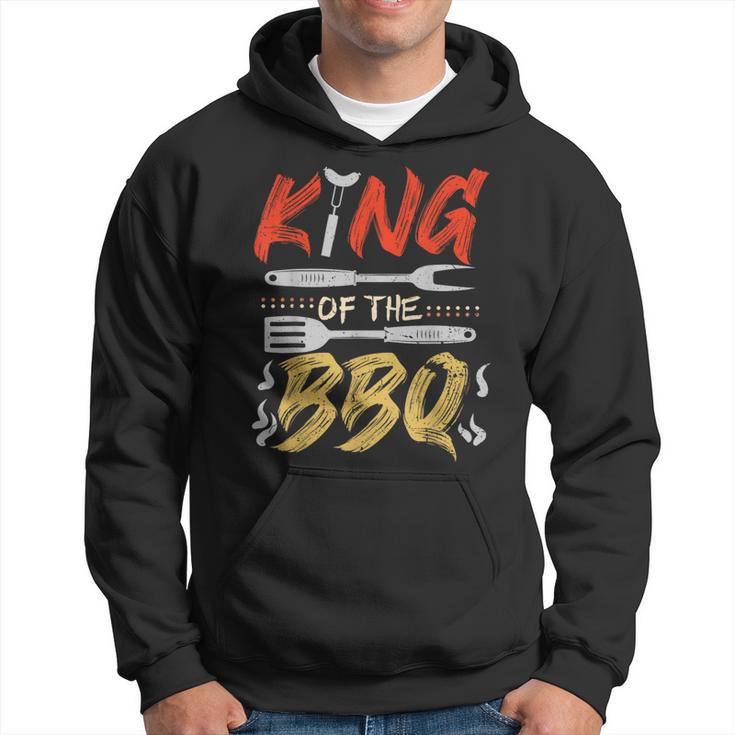 King Of The Bbq Dad Grilling Bbq Fathers Day Men Hoodie