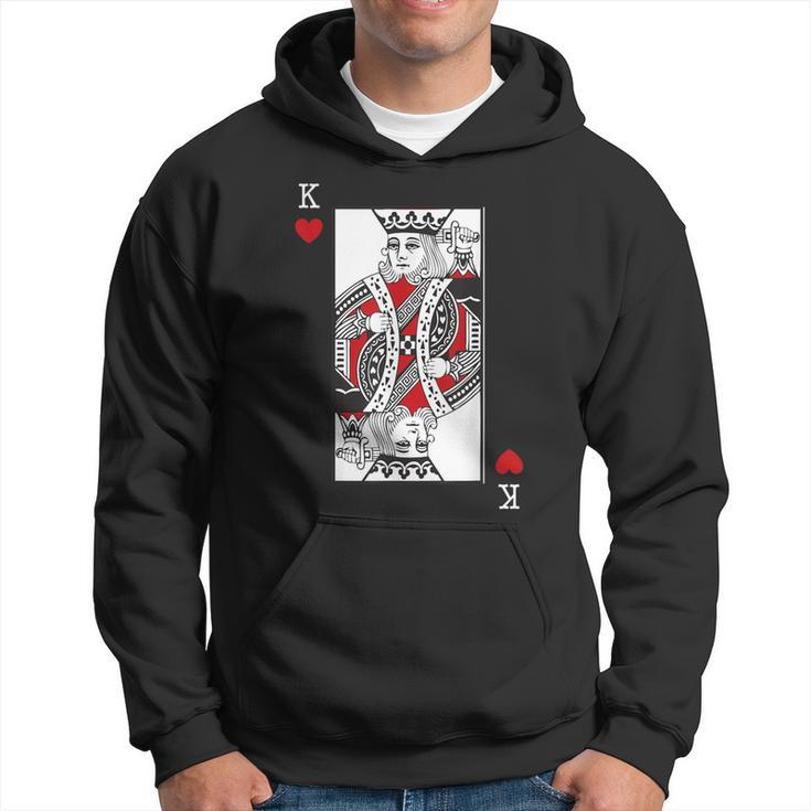 King Of Hearts Valentines Day Cool Playing Card Poker Casino Hoodie
