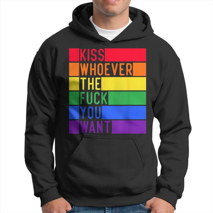 Kiss Whoever The F You Want Lgbt Gay Lesbian Awareness Hoodie