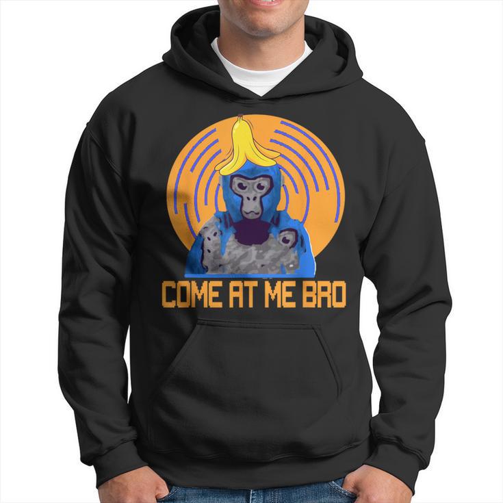 Komm Zu Mir Bro Gorilla Monke Tag Gorilla Vr Gamer Black Hoodie