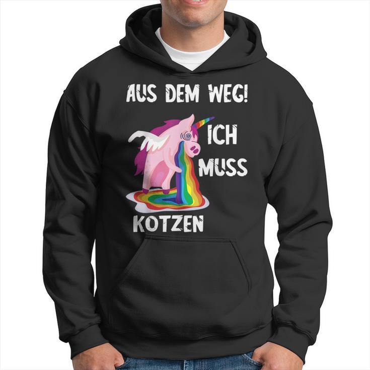 Kotz Unicorn Ich Muss Kotzen Party Unicorn Puke Hoodie