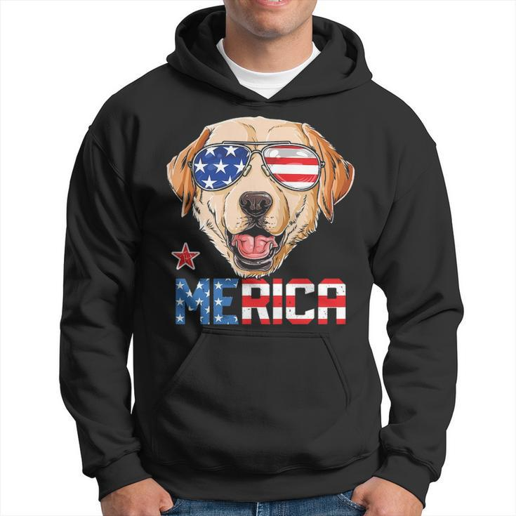 Labrador 4Th Of July Merica Men Usa American Flag Hoodie
