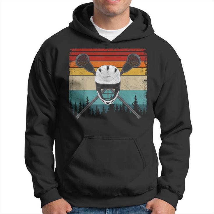 Lacrosse Sports Retro Style Distressed Vintage Lacrosse Hoodie