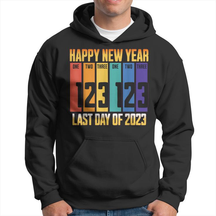 Last Day Of 2023 123123 Happy New Year 123123 New Year Eve Hoodie