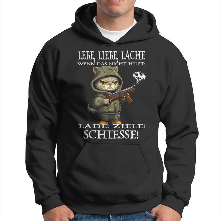 Lebe Liebe Lache Wenn Das Nicht Hilft Lade Ziele Saying Hoodie