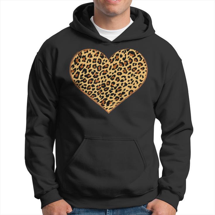 Leopard Print Heart Valentines Day Cheetah Hoodie