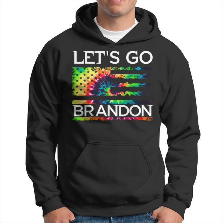 Let's Go Brandon Conservative Anti Liberal Us Tie Dye Flag Hoodie