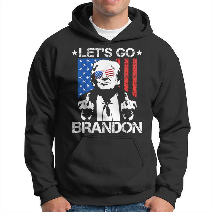 Let's Go Brandon Pro Trump 2024 Flag Anti Joe Biden Hoodie